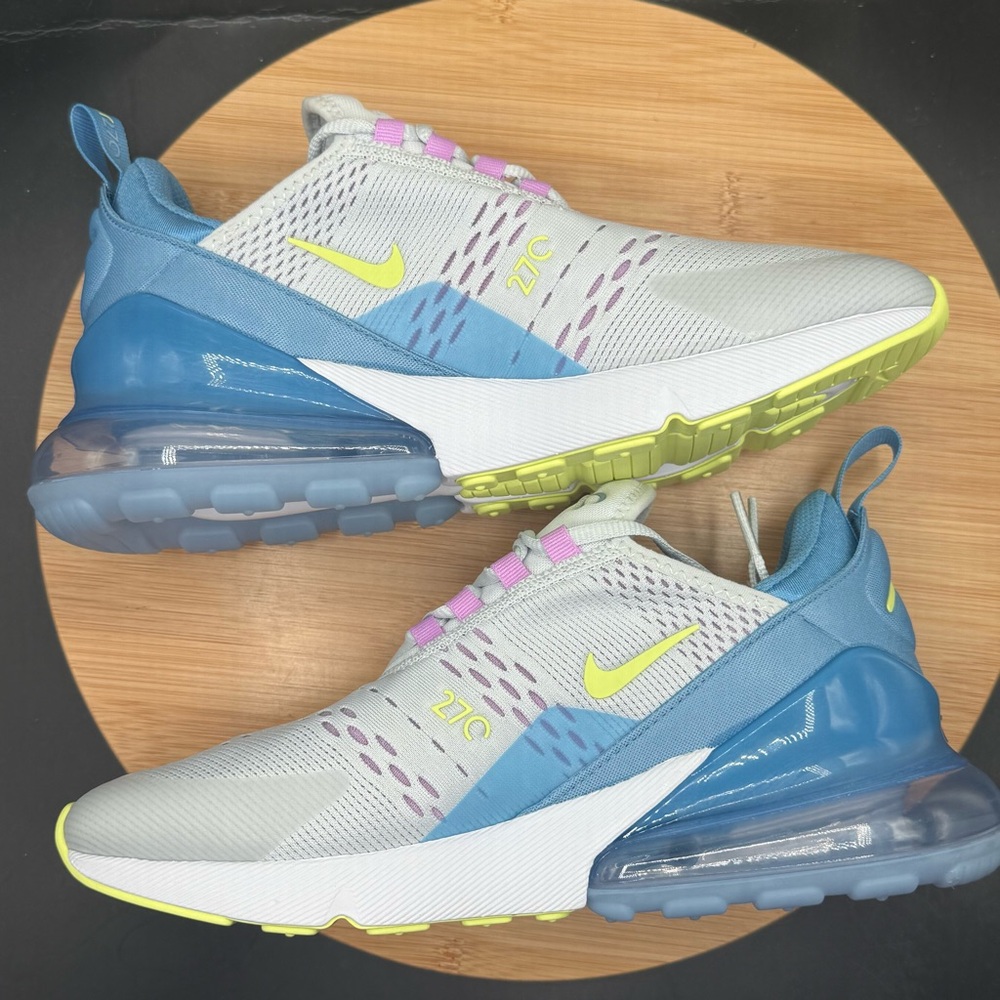 Nike Air Max 270 (GS) Running Platinum Rush Fuchsia Youth Sz 7Y/ Womens 8.5 - Picture 5 of 11